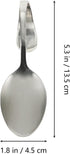 Hemoton 6pcs Bent Spoon Curved Handle Spoons Stainless Steel Salad Spoon Serving Spoons Canape Spoons Multipurpose Spoon Buffet Spoons (Silver)