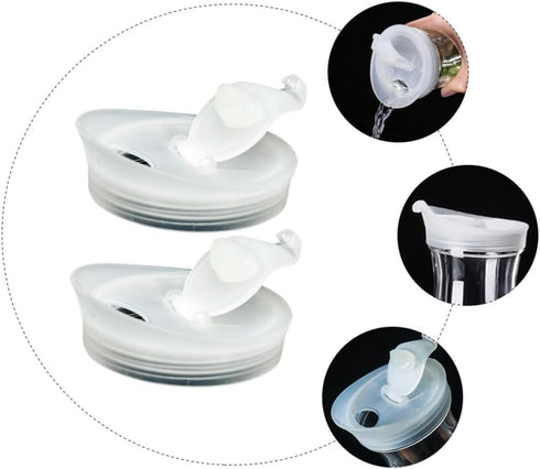 HOMSFOU 2pcs Glass Water Pitcher Lids, Replaceable Plastic Lids for Tea, Juice, and Water Carafes