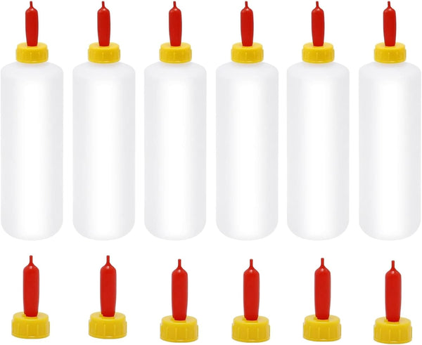 Haokixin 6Pcs Goat Feeding Bottles 400 ml/13.5 oz and 12 Nipples, Lamb and