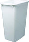 Knape & Vogt QT50PB-W 50 Quart Polymer Replacement Trash Can, White, 21.56-Inch x 15.55-Inch x 11.13-Inch