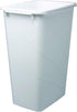 Knape & Vogt QT50PB-W 50 Quart Polymer Replacement Trash Can, White, 21.56-Inch x 15.55-Inch x 11.13-Inch