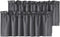 H.VERSAILTEX 2 Panels Blackout Curtain Valances for Kitchen/Bathroom/Living Room/Bedroom, 52" W x 18" L, Charcoal Gray