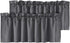 H.VERSAILTEX 2 Panels Blackout Curtain Valances for Kitchen/Bathroom/Living Room/Bedroom, 52" W x 18" L, Charcoal Gray