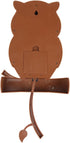 Lily's Home Pendulum Owl Clock, Brown (15 Inches) – Battery Powered, Revolving Eyes, Whimsical Bedroom Décor