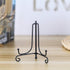 (4 Pack) Black Iron Display Stand - Iron Easel Plate Display Photo Holder for Picture Frames, Decorative Plates, 4 Inch