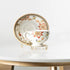 HOHIYA 6pc Cup and Saucer Display Stand Tea Holder Rack for China Teacup, Coffee Mug Organizer, Gold Etched Base