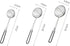 3Pcs Stainless Steel Round Hot Pot Strainer Set, Strainer Skimmer Spoon for Frying and Cooking, Professional Skimmer