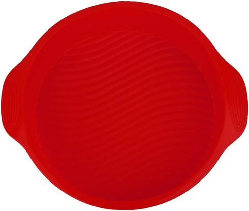 11.42 Inch Silicone Cake Molds, Quick Release Baking Pan for Layer Cakes and Cheese Cakes, Red