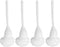 Abaodam White Toilet Brush Cleaners, Soft Toilet Bowl Brush Mop with Long Handle, 4pcs Toilet Scrubber Cleaning Brush
