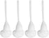 Abaodam White Toilet Brush Cleaners, Soft Toilet Bowl Brush Mop with Long Handle, 4pcs Toilet Scrubber Cleaning Brush