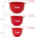 GLAD Mixing Bowls with Pour Spout, Set of 3 Non-Slip BPA Free Plastic, Dishwasher Safe Kitchen Cooking Supplies (Red)