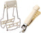 Hot Plate Gripper, UNOSCHRIM Stainless Steel Bowl Clip Set, 2 Piece Folding Hot Dish Plate Clip, Off-white