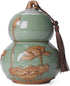 ARTLINE Airtight Lid Ceramic Tea Containers Tea Canister, Food Storage Jar Porcelain Tea