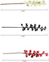 OrgMemory (20 12" Artificial Berry, Fake Burgundy Berry, pcs, Each), Artificial Berries Stems for Xmas Tree Wreath
