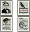 Set of 4 Edgar Allan Poe Art Print Posters - Raven and Tell Tale Heart on Ephemera Dictionary Page (8 x 10")