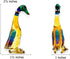 Tiny 2½" High Multicolor Standing Goose Figurine - Miniature Hand Blown Painted Glass Birds Decorative Collectible