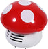 TOPINCN Mushroom Desktop Vacuum Cleaner, Cute Mini Mushroom Shape Dust Vacuum for Home, School, and Office (Red)