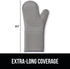 Gorilla Grip Heat and Slip Resistant Silicone Oven Mitts Set, 14.5 in, Gray