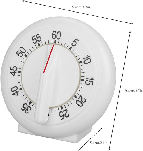 60 Minutes Round Shape Timer, Mechanical Cooking Ring Timer for Baking, Steaming, Convenient Visual Countdown