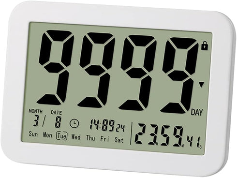 Digital Countdown Days Timer Clock, 9999 Days Count Down Timer with Strong Magnetic Back for Kitchen Cooking
