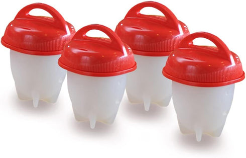 Egglettes Egg Cooker - Hard Boiled Eggs without Shell, Includes 4 Egg Cups