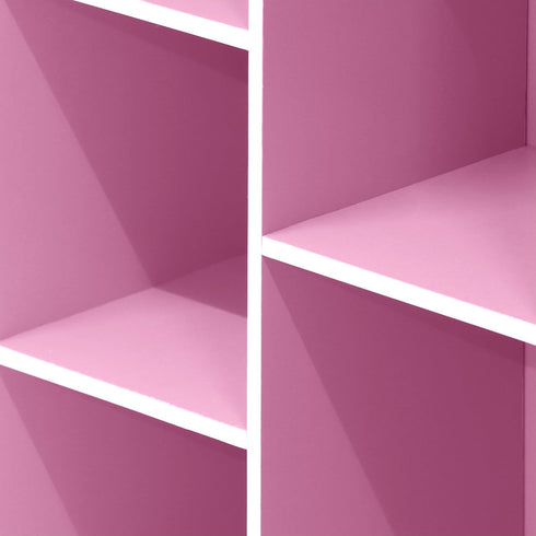 Furinno 5-Cube Open Shelf, Reversible, White/Pink 11069WH/PI