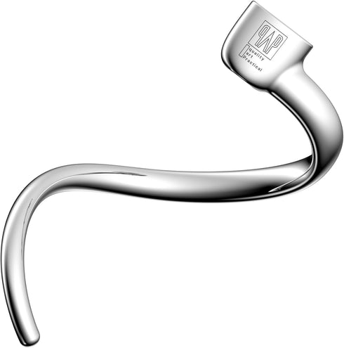 Stainless Steel Spiral Dough Hook for KitchenAid Mixers, Accessories for 6 QT Tulip Shaped Bowl