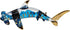 Tiny 3?" Gold Dotted Blue Hammerhead Shark Figurine, Miniature Hand Blown Glass Collectible