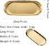 Gold Tray 2 Pack, Stainless Steel Decorative Gold Tray for Bathroom, Jewelry Tray Storage Towel Key Vanity Tray Ring Dish Cosmetics Organizer, for Tables, Dresser, Nightstands, 9 Inch-Oval by Sutfmwe