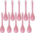 10 Pcs Pink Porcelain Egg Spoons, Ceramic Spoons 4.7 Inch for Coffee Dessert Yogurt Tea