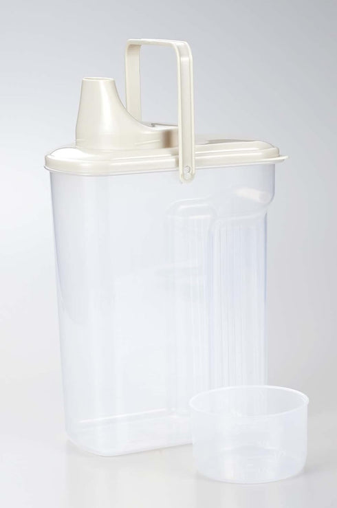JapanBargain 3193 Clear Plastic Rice Container, 4.4 lb - Great for Pet Food Storage, Made in Japan