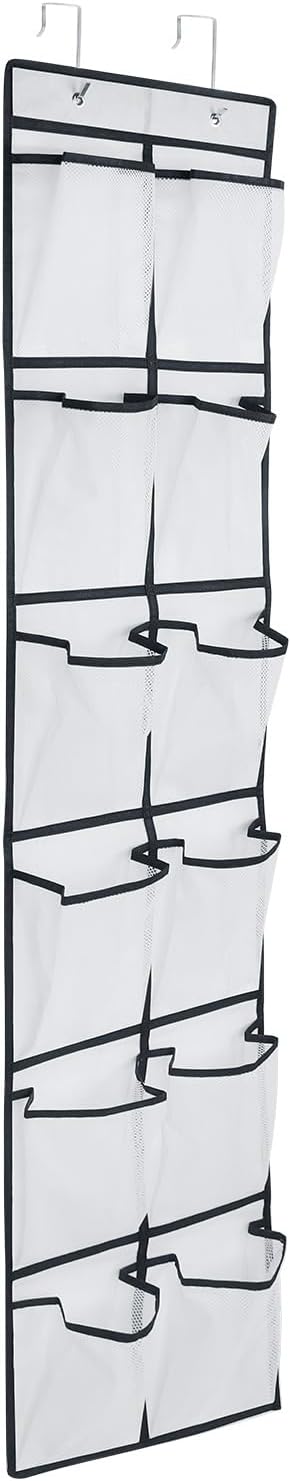 12 Large Pockets Over Door Hanging Shoe Organizer