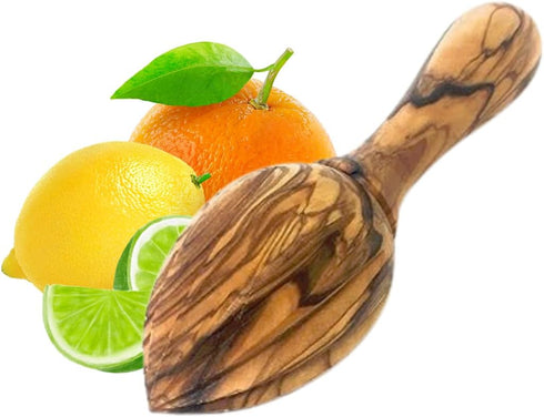 AramediA Olive Wood Lemon Juicer - Handmade Hand Held Reamer for Lemons, Limes, Citrus, Great Summer Gift