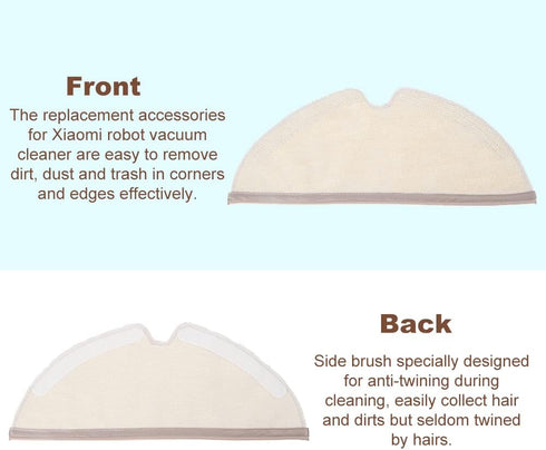 Yetaha 10 Pack Microfiber Mop Cloth for Xiaomi Roborock S5 S50 S51 S55 S6 S6 MaxV S5 Max Robot Vacuum Cleaner