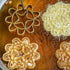 Dok Jok Brass Mold Thai Dessert Maker, Medium Rosette Lotus Flower Cookie Mold with Handle, 3.14 Inch Diameter