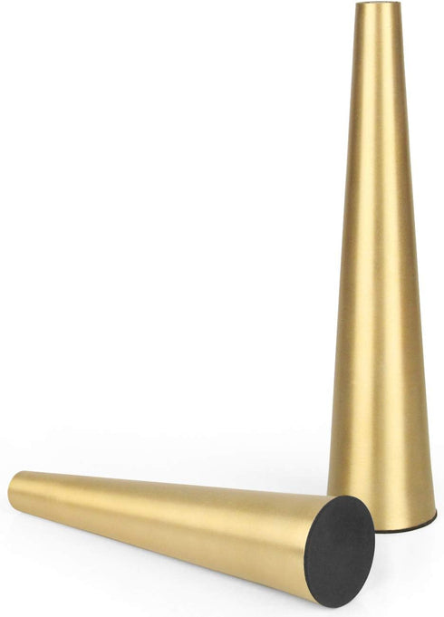 Vixdonos Gold Metal Vase Set of 2, 10.5/8.5 inch Taper Vases for Wedding Table Centerpiece Decorations, Home Decor