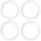 4 Pcs Replacement Gasket Seal Ring, 50mm Silicone Steam Ring for Espresso Machine Repair Kit