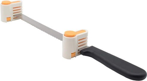 2PCS DIY Cake Slicer, 5 Layers Leveler Slicer for Bread and Toast, Kitchen Fixator Tool, Orange