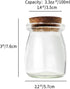 6Pcs 100ml Mini Glass Decorative Bottle with Cork Stopper, Empty Glass Jars for Party Wedding Favor Storage