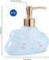 Cute Cloud Shape Soap/Hand Sanitizer Metal Pump Dispenser, Refillable for Bathroom Accessories, Gifts for Kids (Blue)