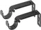 Ivilon Adjustable Brackets for Curtain Rods - Set of 2, Black, for 7/8 or 1 Inch Rods