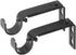 Ivilon Adjustable Brackets for Curtain Rods - Set of 2, Black, for 7/8 or 1 Inch Rods