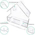 Window Bird Feeder 2 Pack, Bird House for Outside with 2 Rod, Small Acrylic Window Bird Feeder with Strong Suction Cups and Drain Holes 5.9 * 2.4 * 5.9 inch