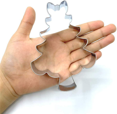 LILIAO Christmas Tree with Bow Cookie Cutter, 3.4 x 4.5 inches, Stainless Steel