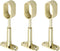 MroMax Shower Curtain Rods, Wall Mounted Support Bracket for Pipe Diameter 0.63" x 1.18" (Golden Tone, 4pcs)
