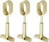 MroMax Shower Curtain Rods, Wall Mounted Support Bracket for Pipe Diameter 0.63" x 1.18" (Golden Tone, 4pcs)