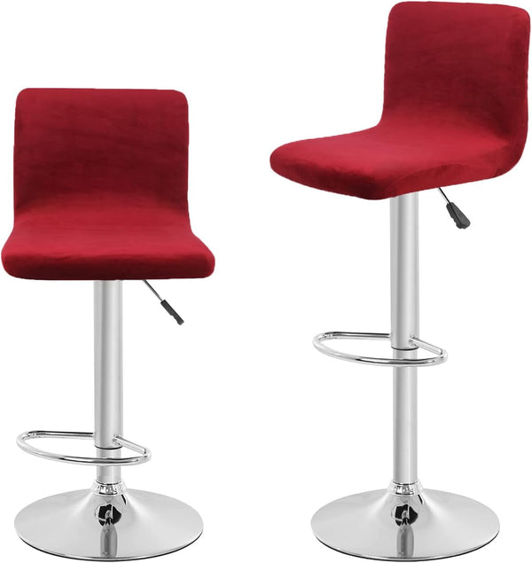 Velvet Bar Stool Seat Covers, Square Barstool Covers Slipcovers,Counter Height Chair Covers
