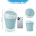 QLFJ-FurDec 4 8 Countertop Pcs Plastic Mini Trash Can Wastebasket with Rolls Trash Bags, Tiny Bathroom Trash Can