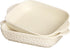 Rectangular Porcelain Baking Dish Set, Au Gratin Dishes and Ramekins, 16 oz Bakeware Set of 2, Beige