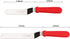 Angled Icing Spatula Set of 2 - Stainless Steel Offset Cake Spatula 6" & 8" Red